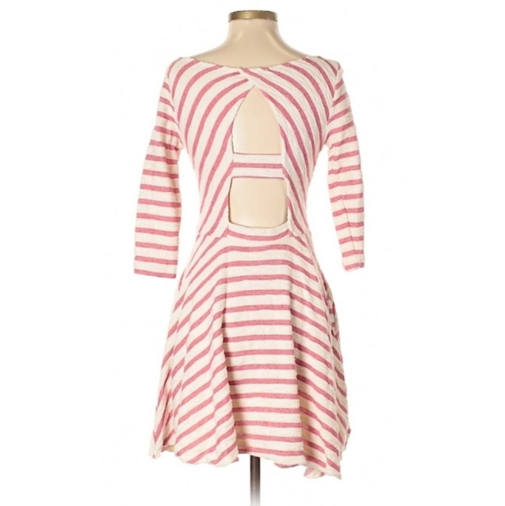 Striped Keyhole Dress